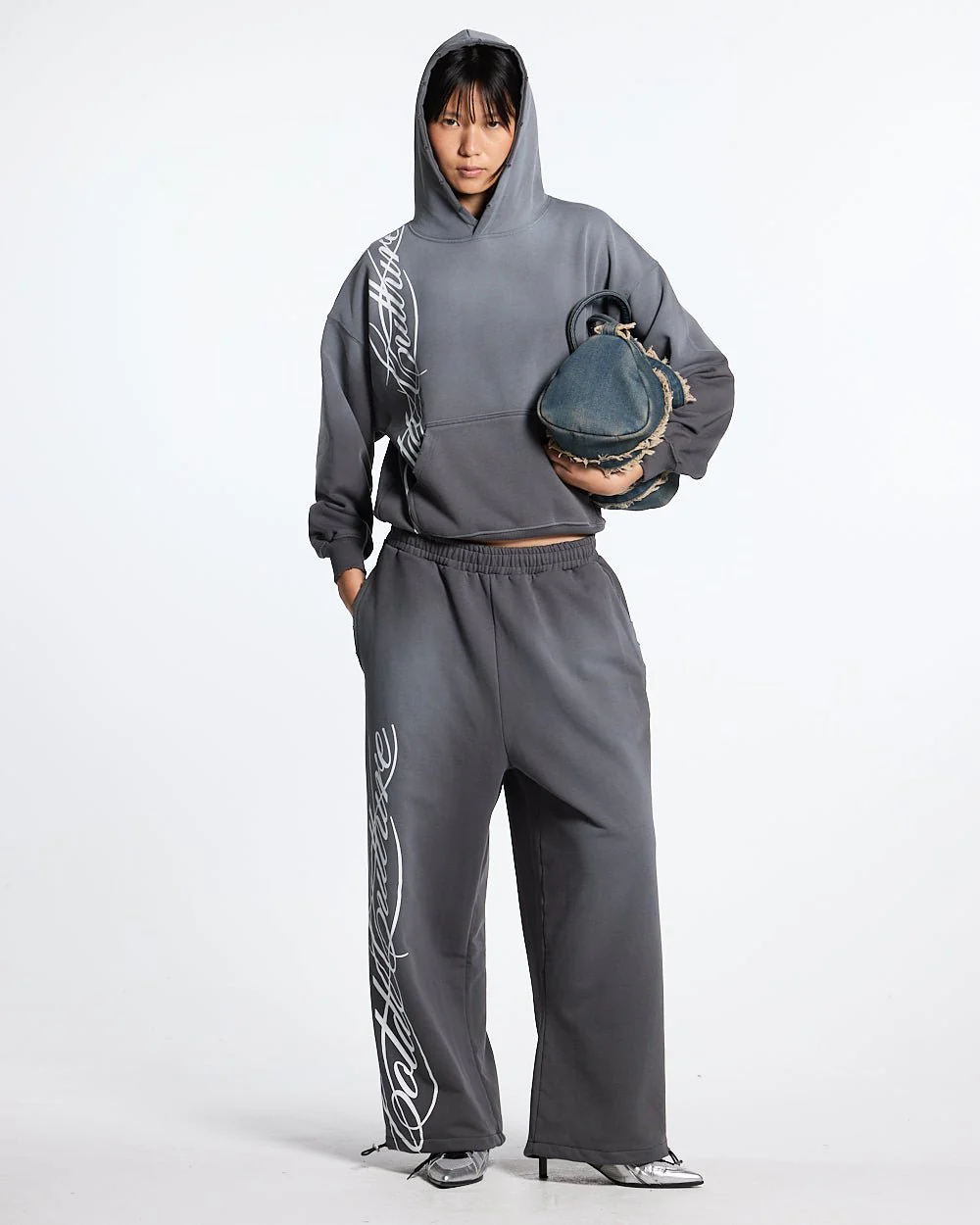 SCRIPT SWEATPANTS ANTRACITE GREY - Image 5