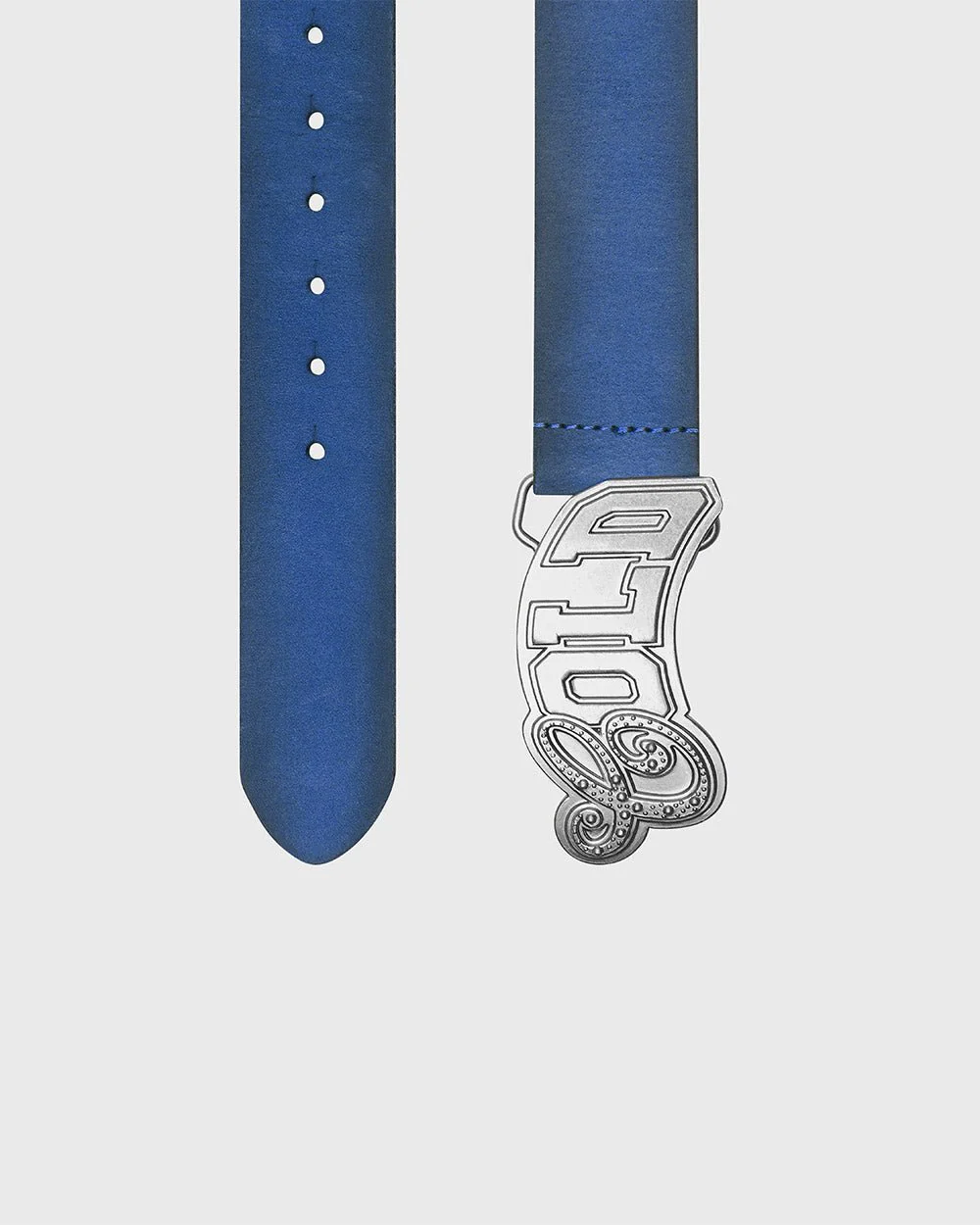 VARSITY LEATHER  BELT BLUE MIX - Image 2