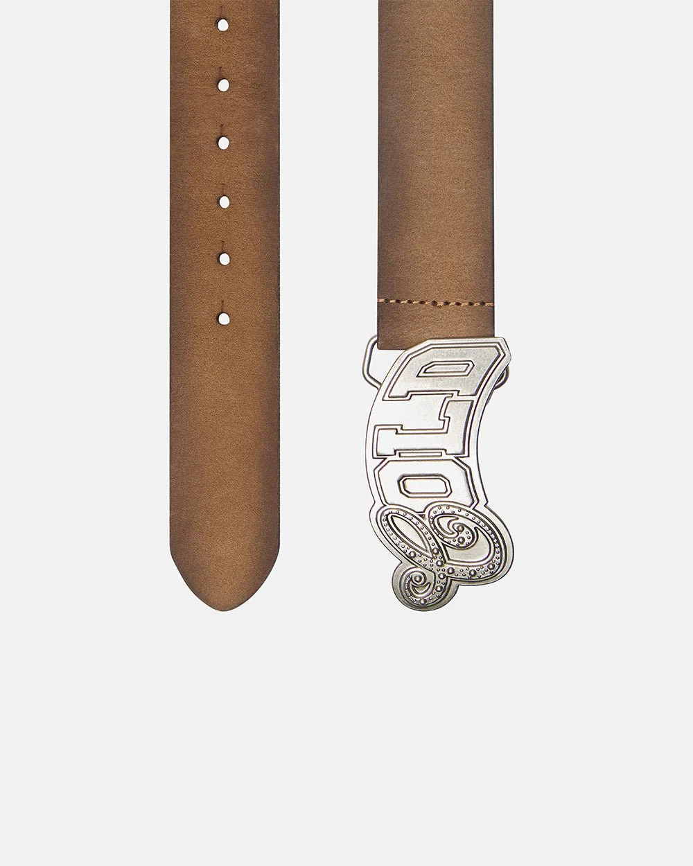 VARSITY LEATHER BELT BROWN MIX - Image 2