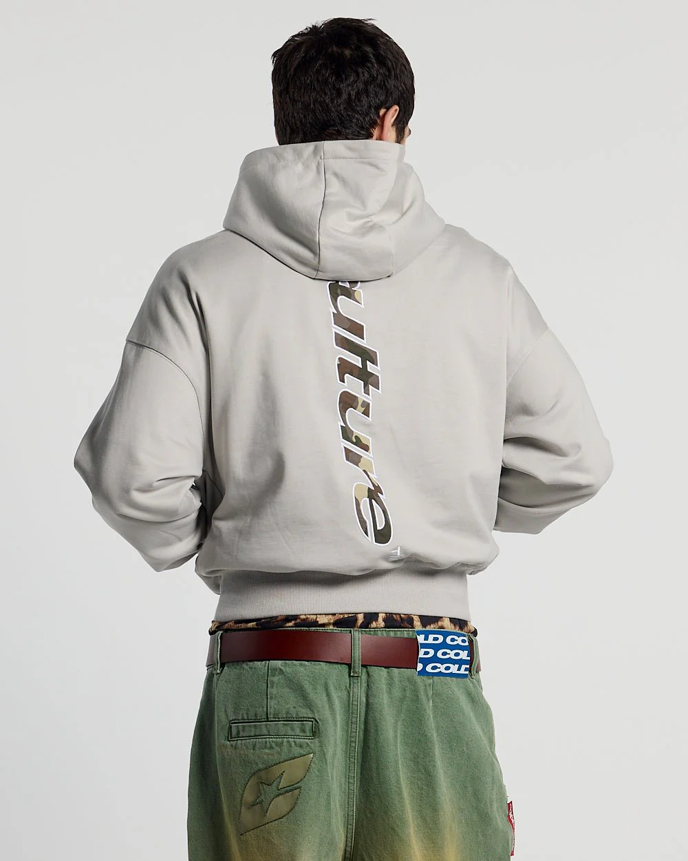 VERTICAL HOODIE LIGHT GREY - Image 2