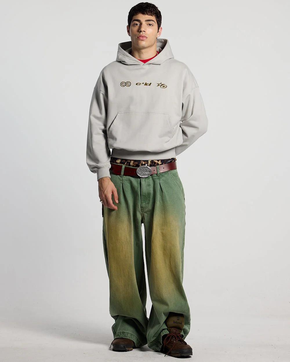 VERTICAL HOODIE LIGHT GREY - Image 4