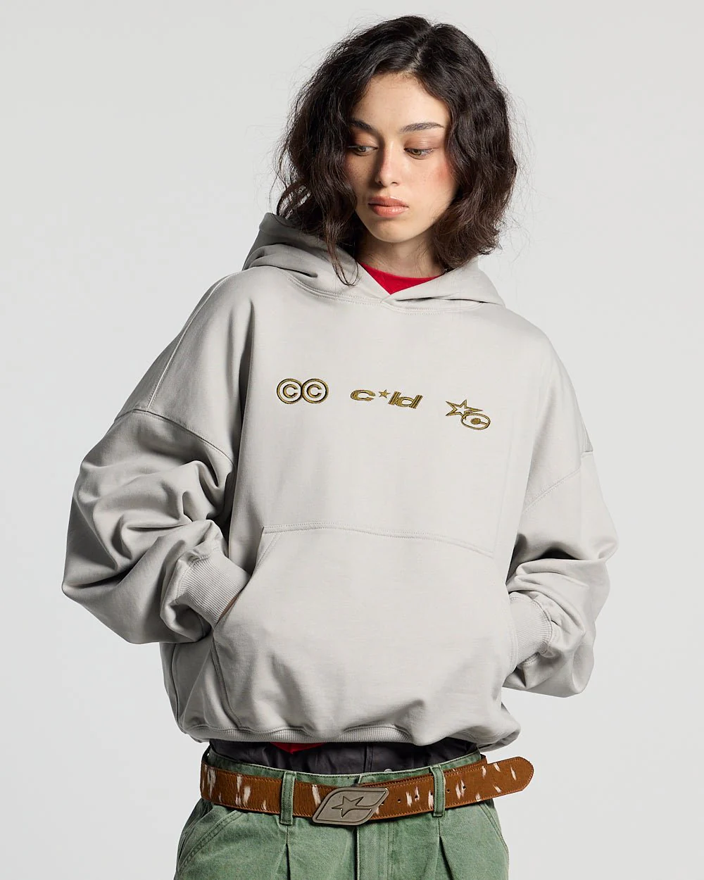 VERTICAL HOODIE LIGHT GREY - Image 6