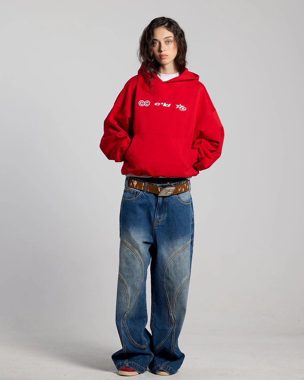 VERTICAL HOODIE RED - Image 6