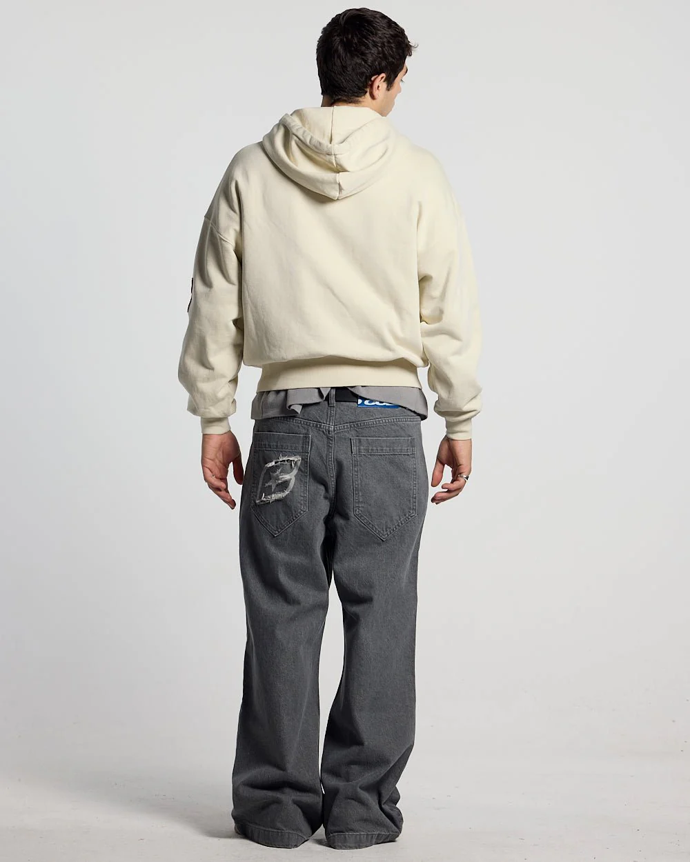 WALKER ZIP HOODIE LIGHT GREY - Image 4