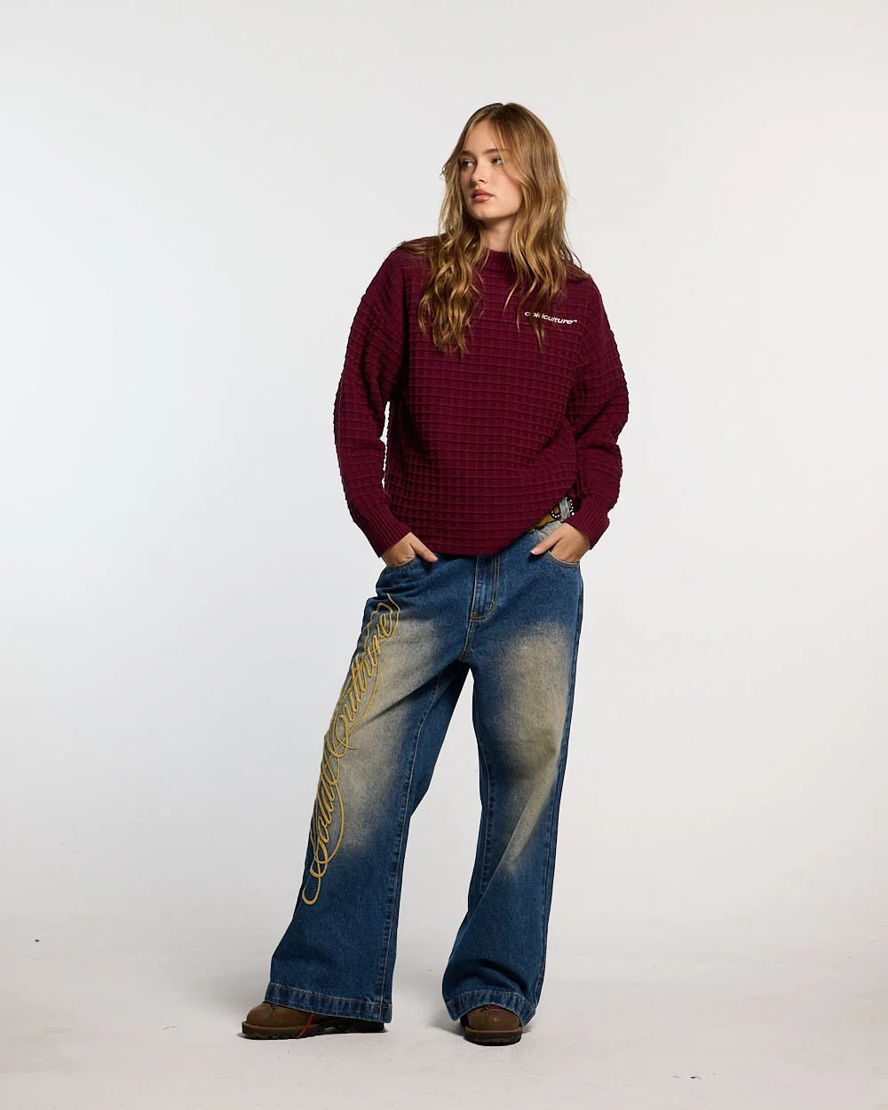 WIBBLE SCRIPT V3 PANTS BLUE - Image 7
