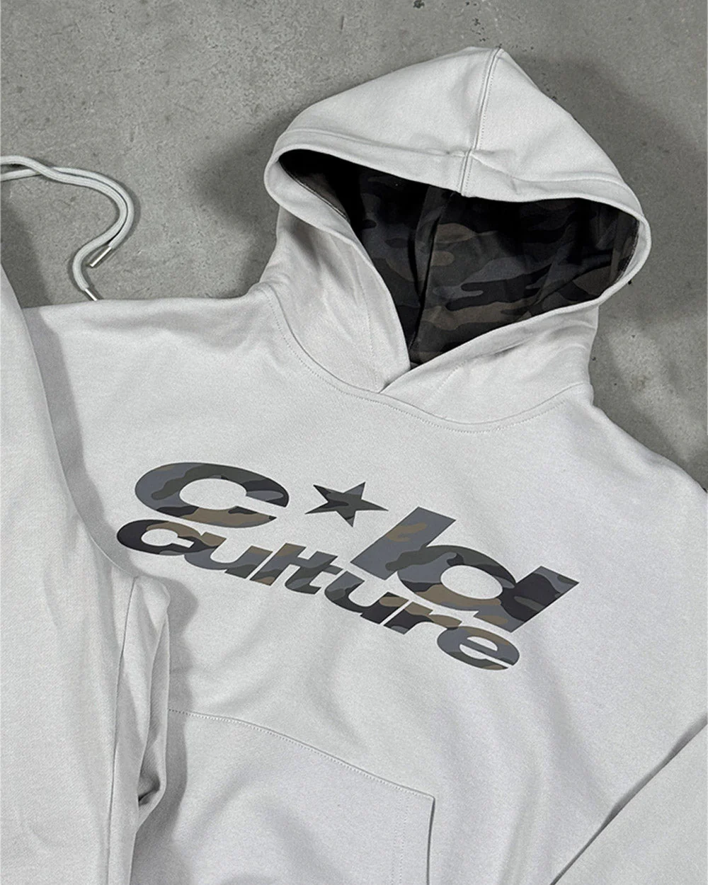 WILD CAMO HOODIE LIGHT GREY - Image 9