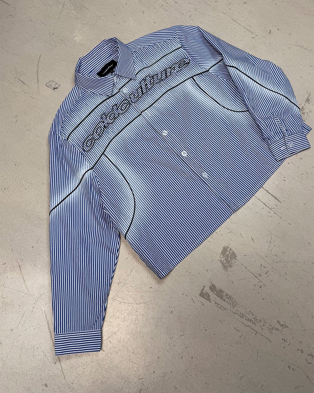 WORLDWIDE LONGSLEEVE SHIRT BLUE & WHITE - Image 8