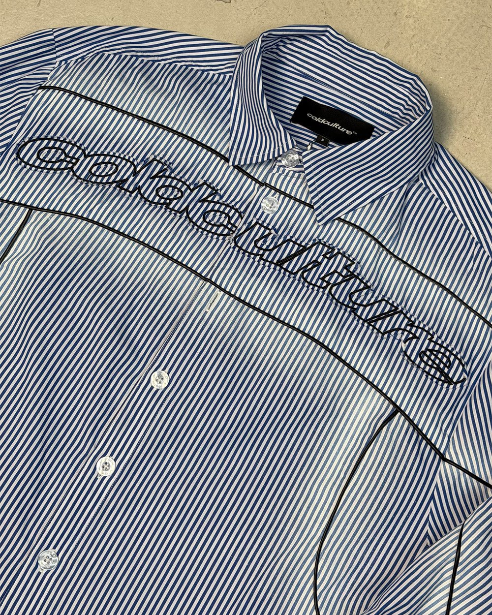 WORLDWIDE LONGSLEEVE SHIRT BLUE & WHITE - Image 9